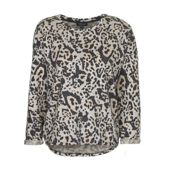 NWOT Topshop Brushed Leopard Print Sweater - Picture 1 of 6